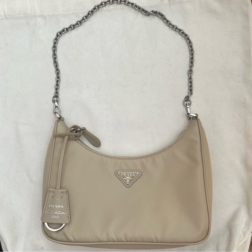 Prada Re-edition 2005 Re-nylon Bag in Desert Beige